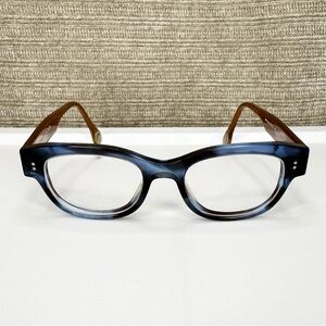 Anne Et Valentin Odyssee Eyeglasses Frames 1312 Blue Brown France 46-18-130